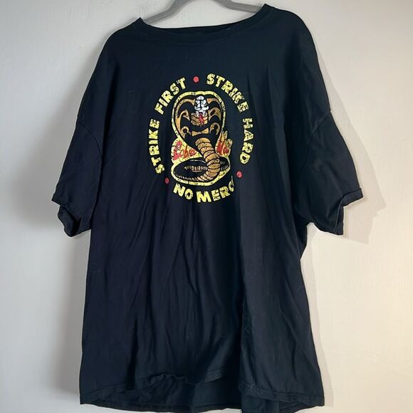 Cobra Kai Shirt Size 3XL Mens Official Karate Kid Strike First Fast No Mercy Tee - Picture 2 of 5